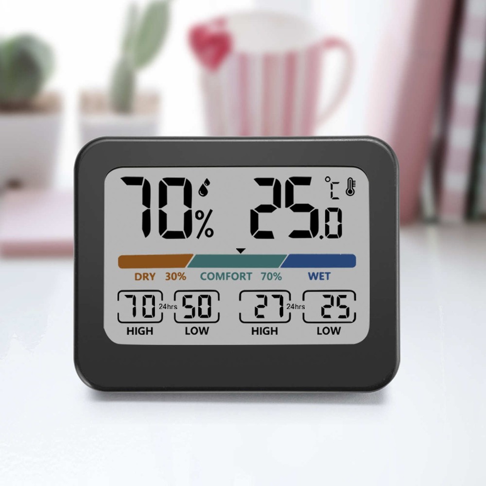 Home Room Thermometer with Hygrometer Function and Comfort Indicator Scale