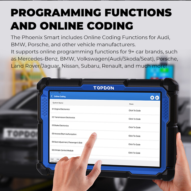 TOPDON Phoenix Smart Key FOB Programming Tool Bidirectional Key Coding 41+ Reset