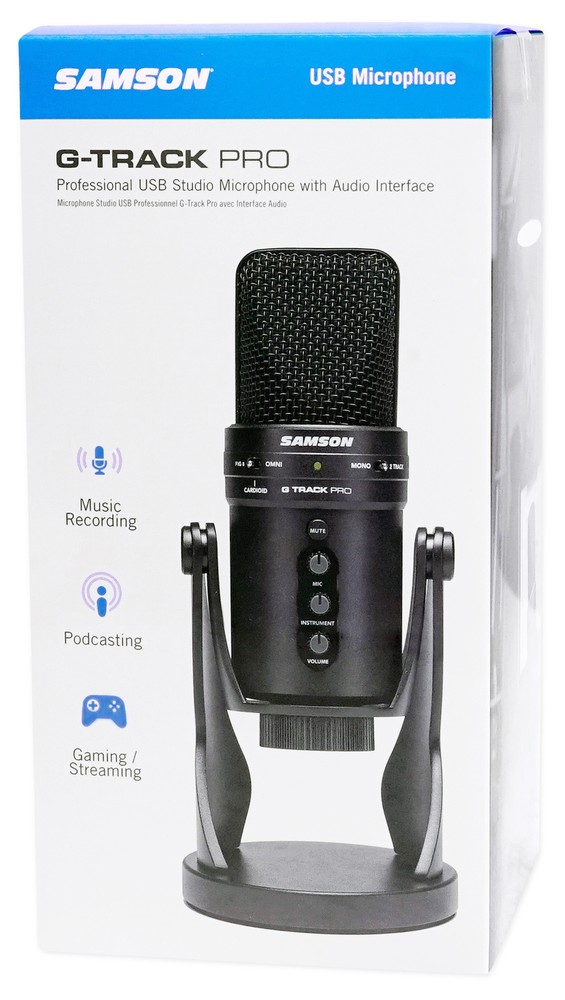 SAMSON G-Track Pro Studio USB Podcast Microphone Mic+Interface+Headphones