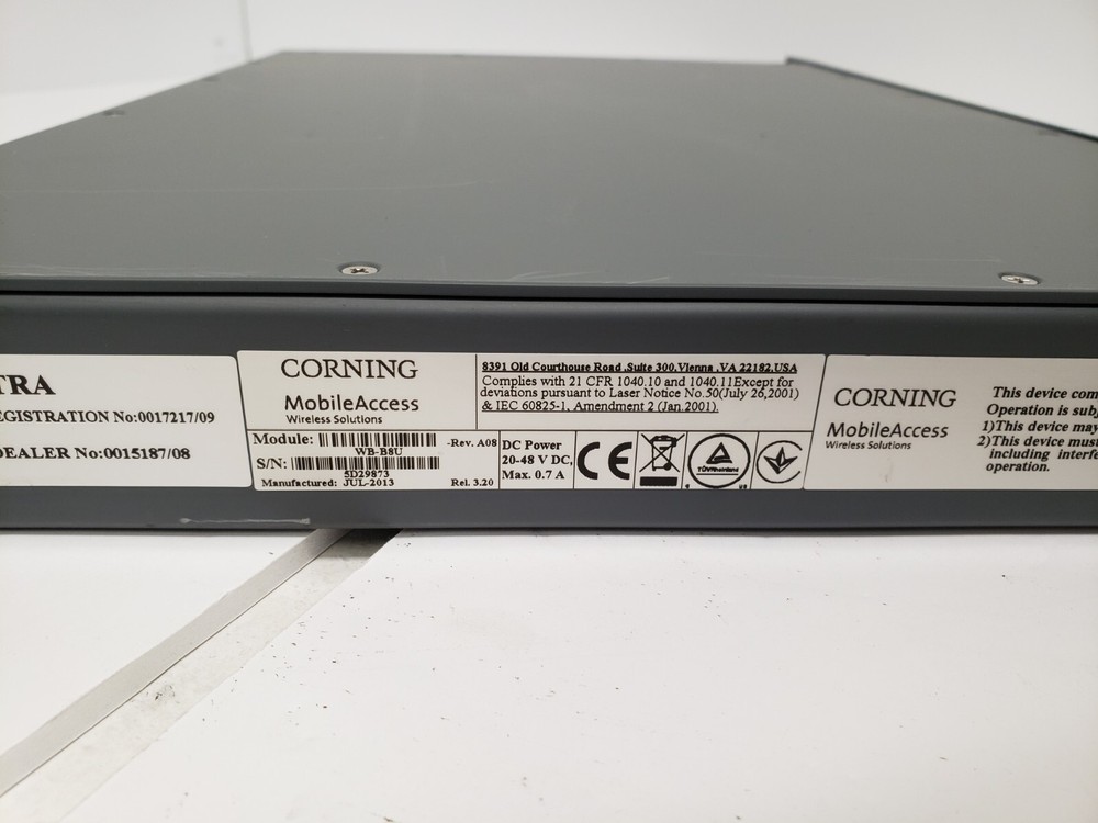 Corning Mobile Access Wireless Solutions Base Unit for 8 Links Model WB-B8U