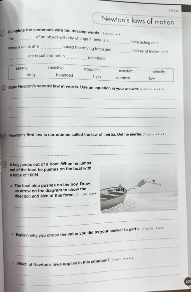 GCSE Scholastic Physics Workbook and StudyGuide