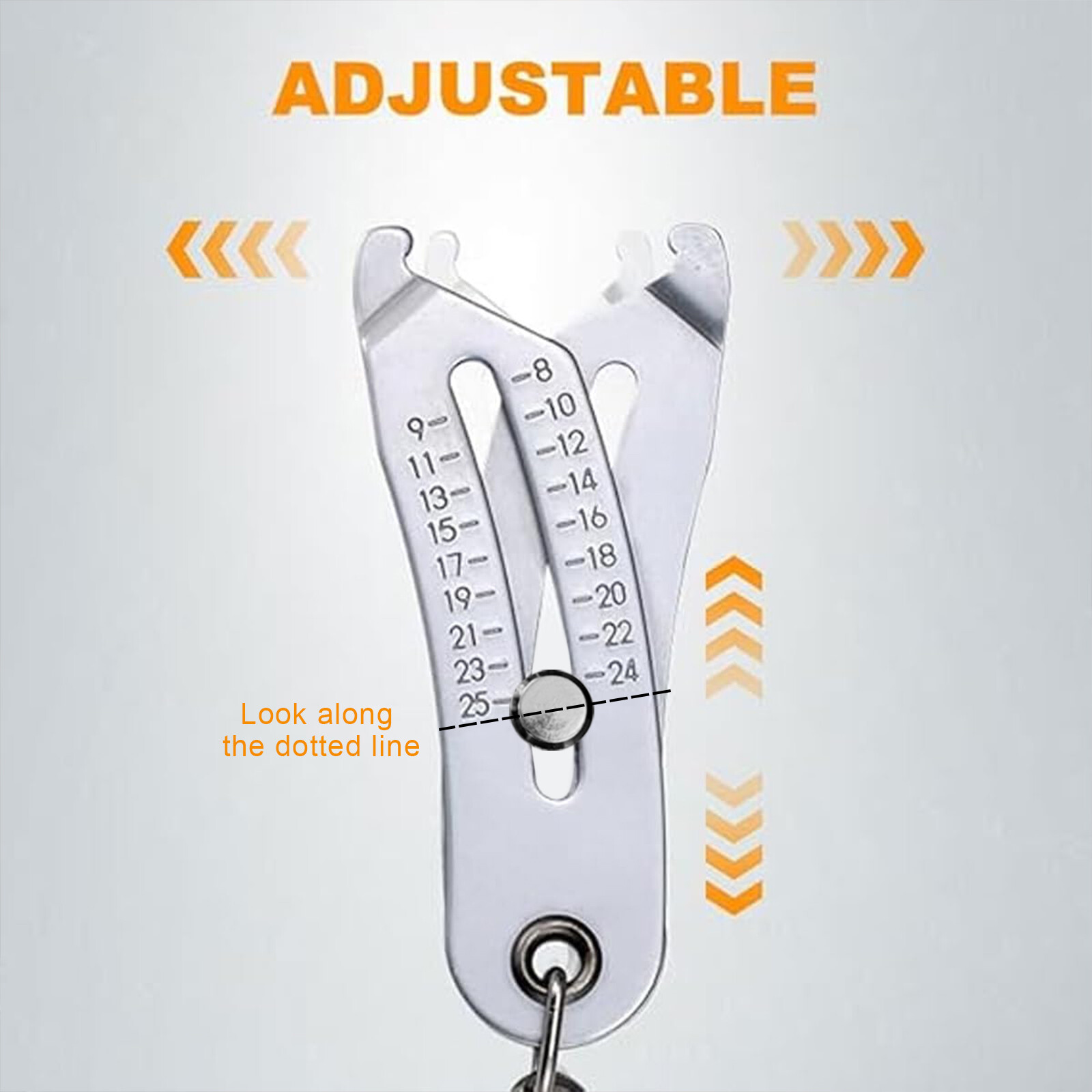 Bolt and Nut Identifier Gauge Size Gauge Precise Bolt Size Finder Keychain Tool