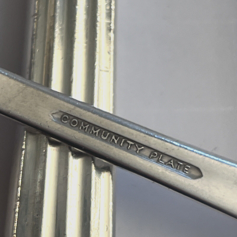 Art-deco 5 Pc Place Setting Oneida SILVERPLATE CORONATION Silverware ca. 1936