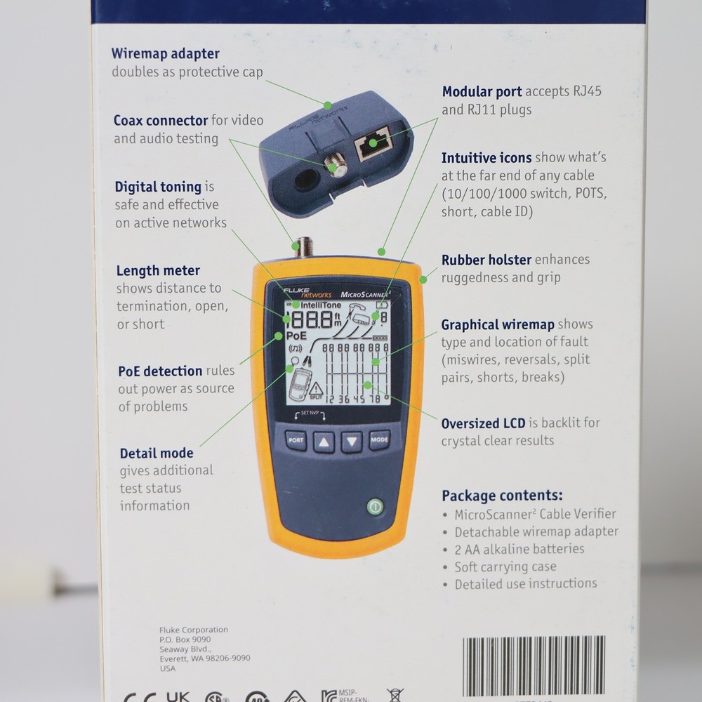 Fluke Networks MS2-100 Microscanner2 Cable Verifier