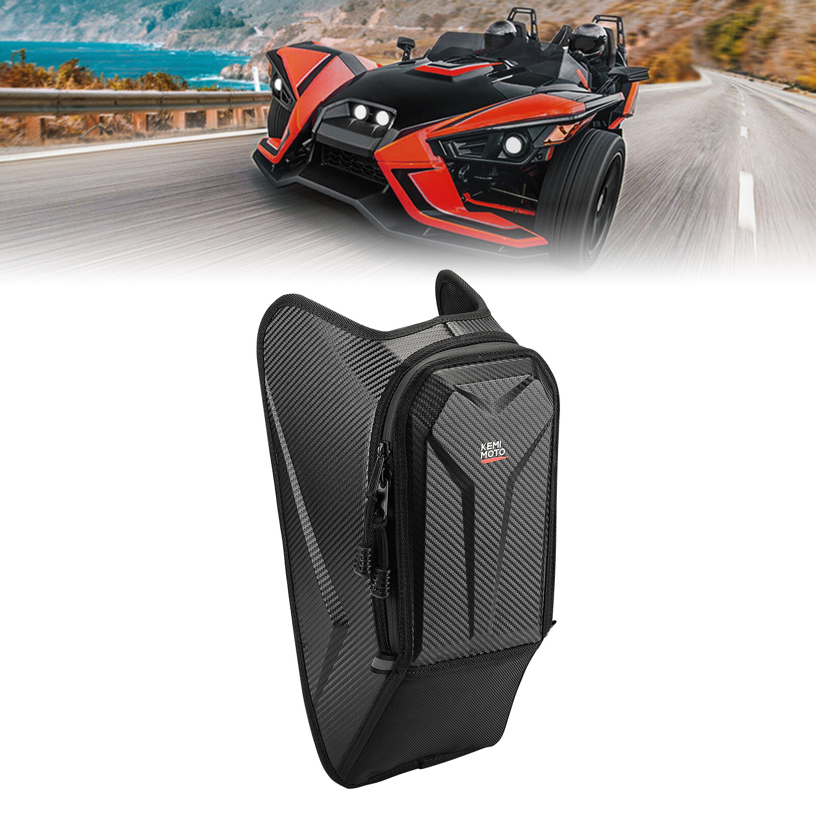 KEMIMOTO 2884992 Center Console Bag Storage For Polaris Slingshot SL S 2020-2023