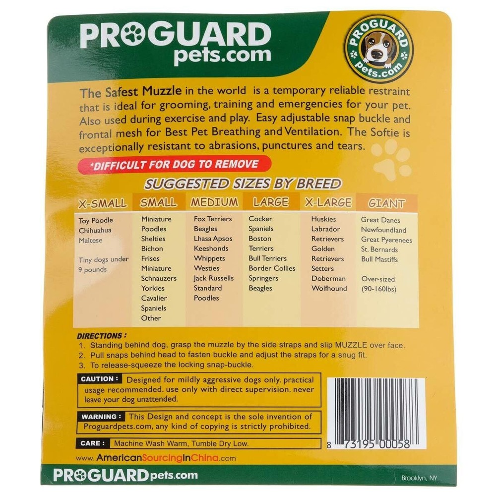 Proguard Softie Dog Muzzle Extra Small