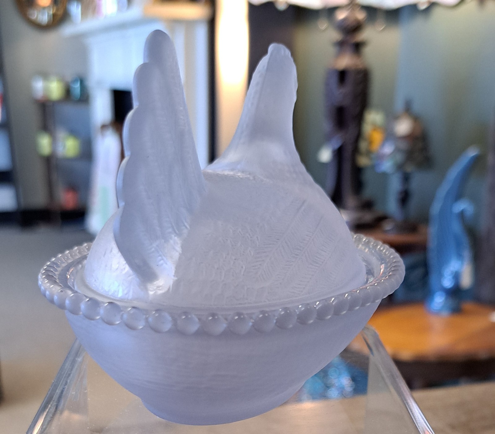 Set Of 6 Hen On Nest, COMPLETE SET OF SATIN ROSE'S CLOSET