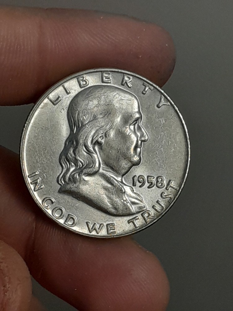 1958- D Franklin Half Dollar BU #10