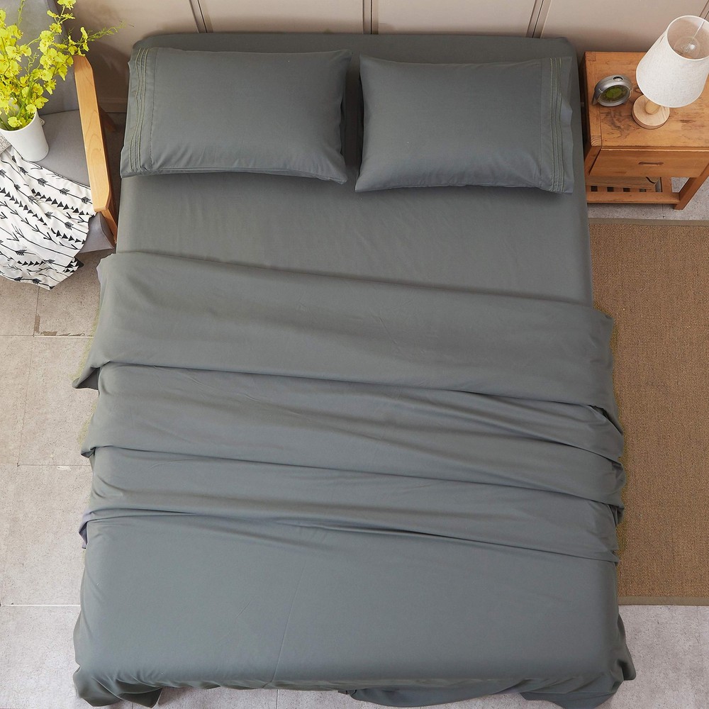 SONORO KATE Bed Sheet Set Super Soft Microfiber 1800 Thread Count Luxury Egyp...