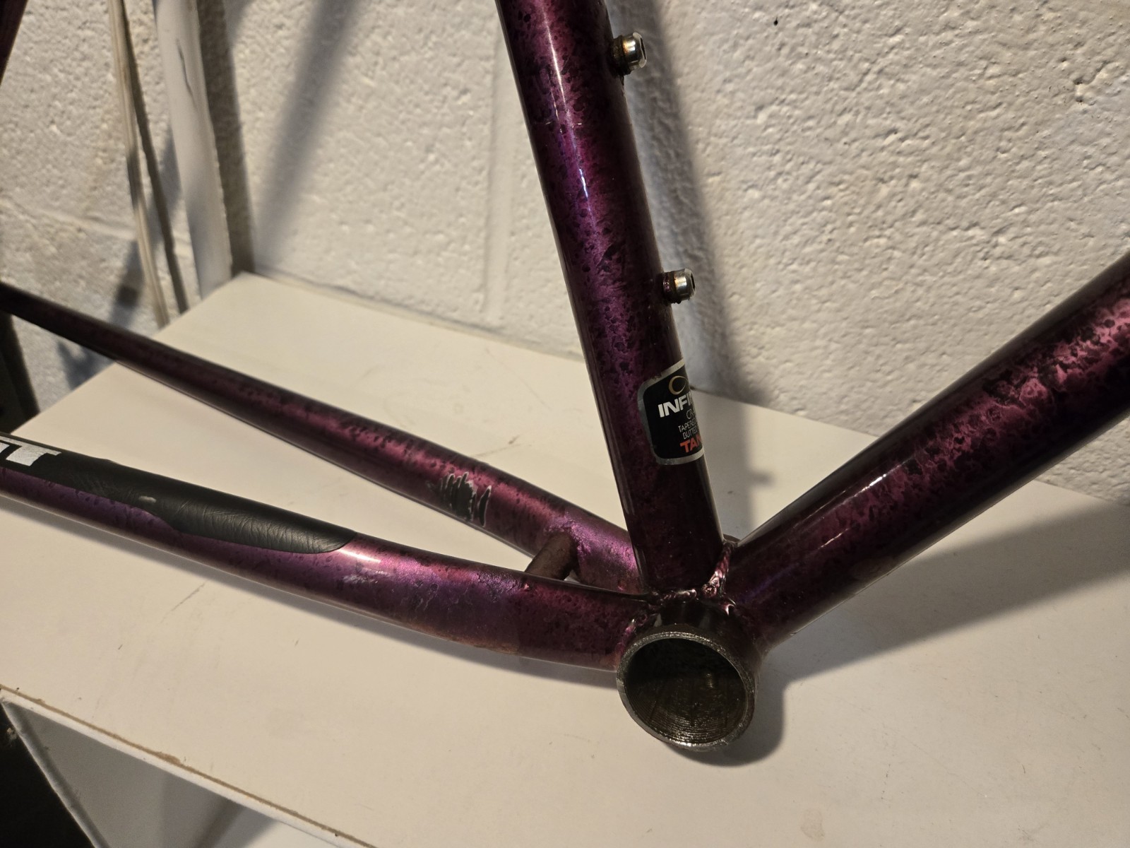 Vintage GT Cirque Mtb Hybrid Bicycle Frame Purple Flake Size 59cm Used Good...