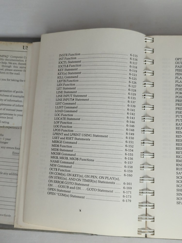 Compaq Basic Version 2 Reference Guide 100632