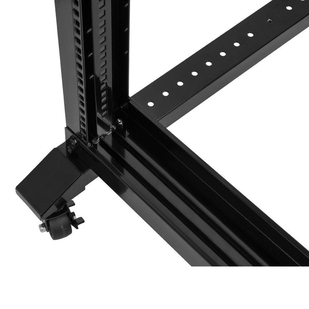 27U Open Frame Server Rack Network Enclosure w/Casters 4 Post 22" Adjustable