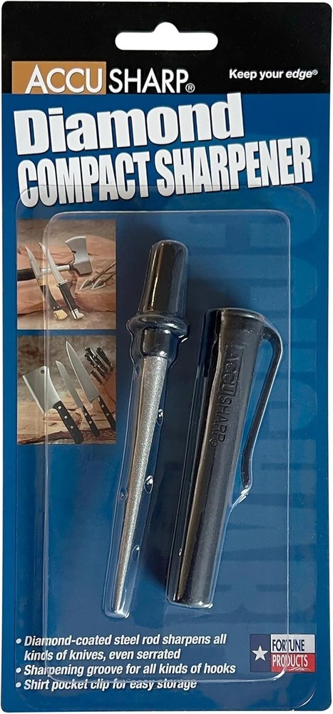 Diamond Compact Tapered Rod Sharpener, Portable Knife & Tool Sharpener for Serra