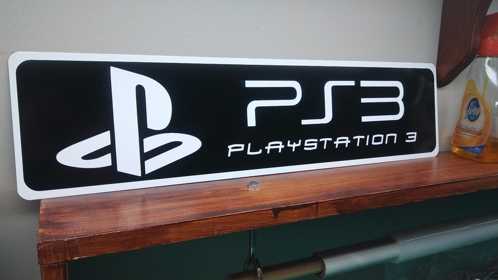 PS3 Logo PVC Sign 6" x 24"