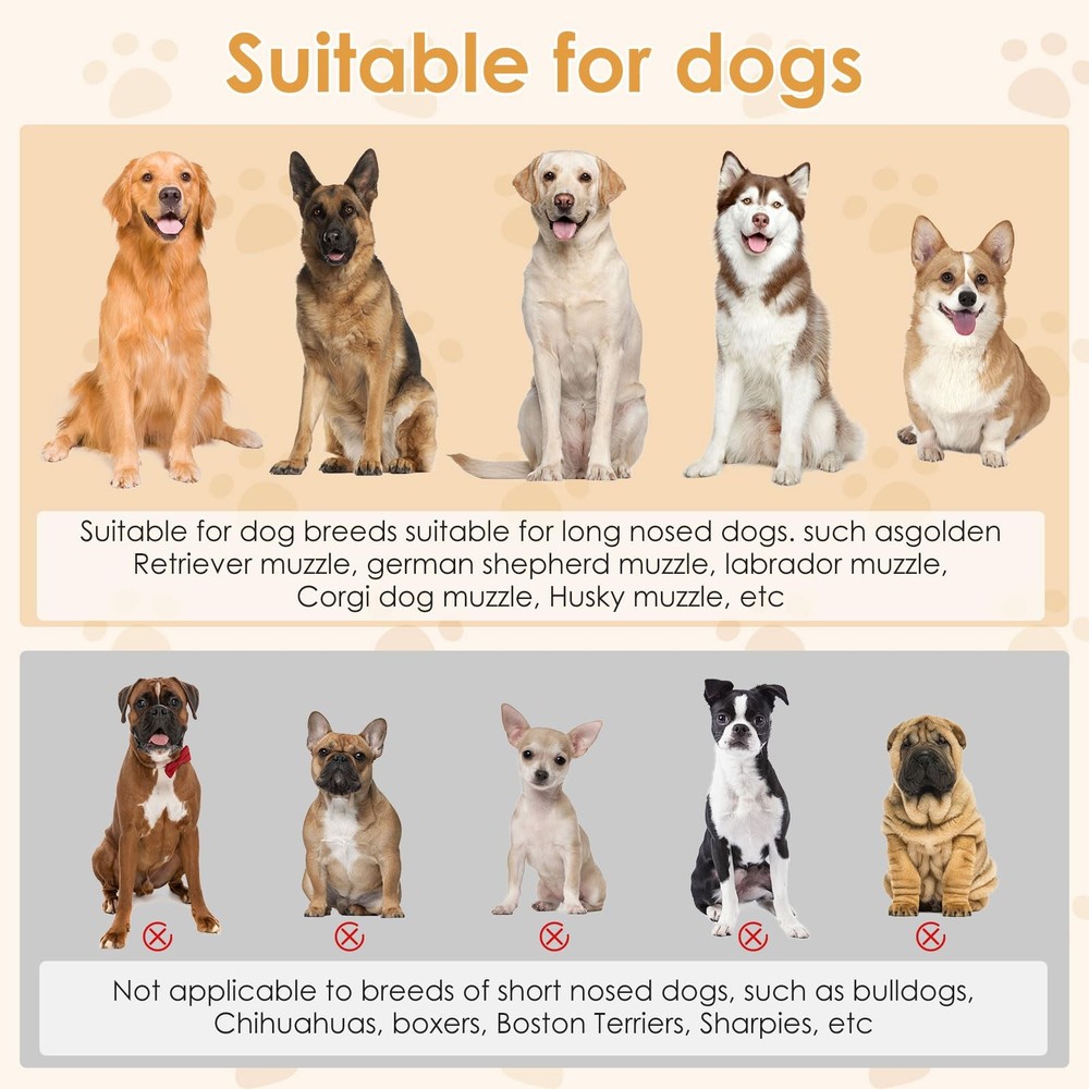 Dog Muzzle, Silicone Dog Muzzle, Durable, Breathable, Anti Bite, Anti Barking...