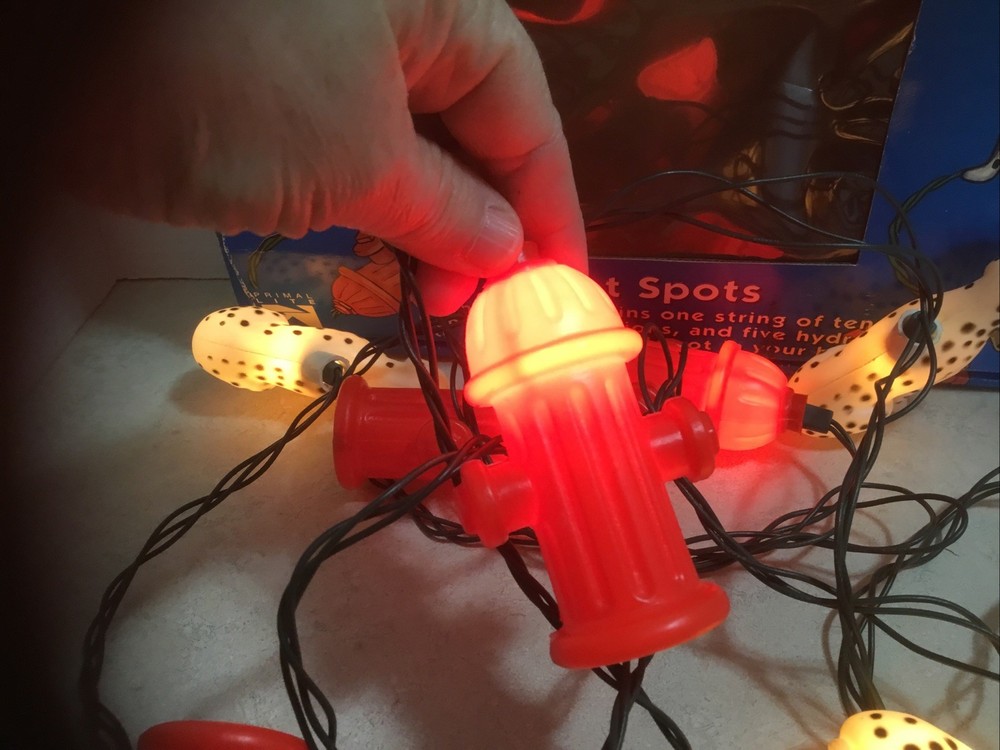 Primal Lite Hot Spots Vintage String Light Set Dalmation Dog Fire Hydrants
