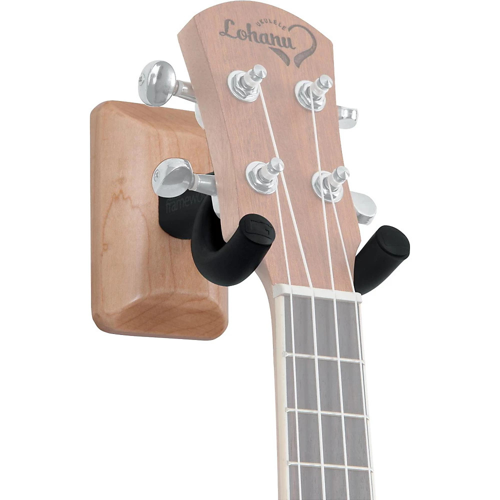 Gator Wall Mount Ukulele/Mandolin Hanger, Black Maple