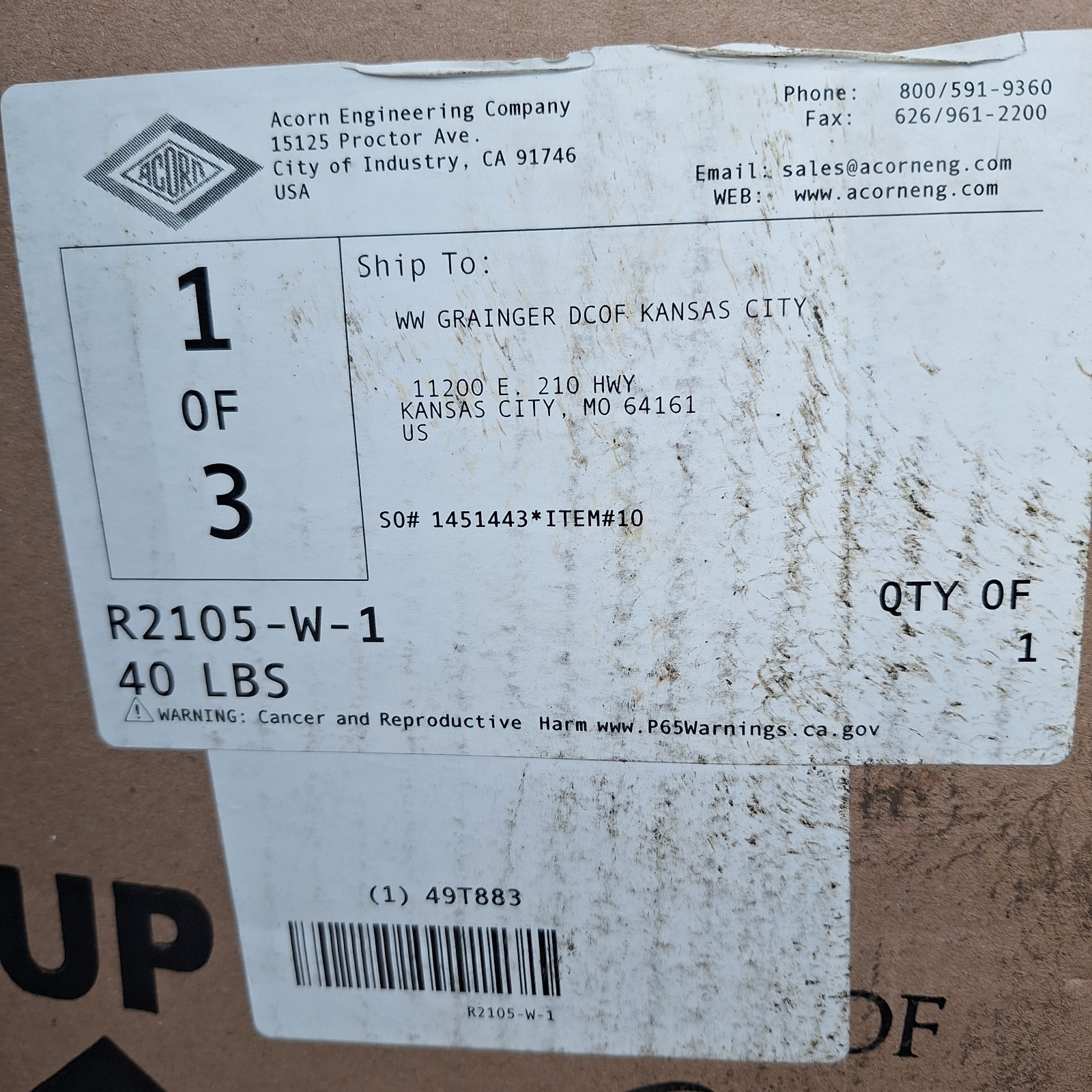 Acorn Controls Prison Toilet R2105-W-1 Toilet, Wall, Satin, Stainless Steel, ADA