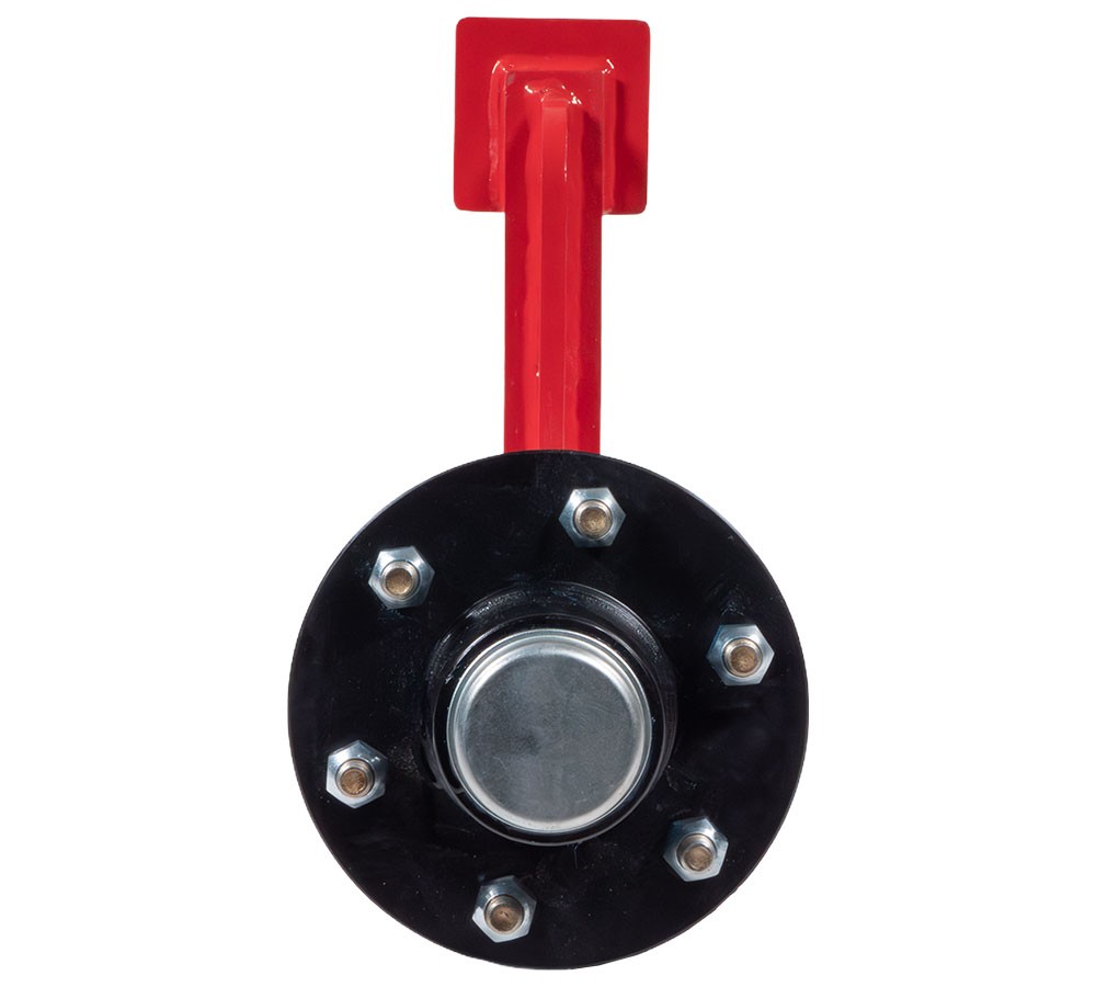 2PK 6-Lug Shipping Container Wheel Kit 8,000 lb for 20–40 ft Containers w/ Strap