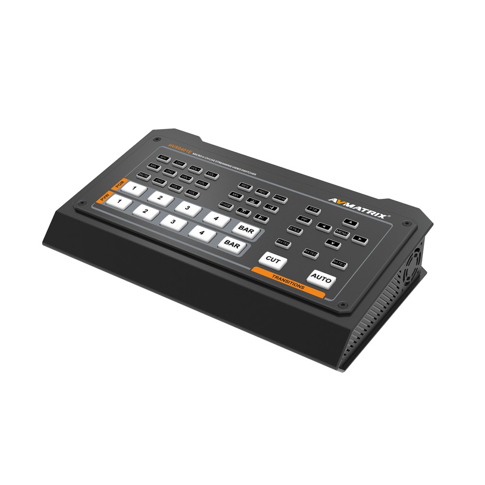 AVMATRIX HVS0401E 4 Channels HDMI DP Video Switcher Stream &Record Control Panel