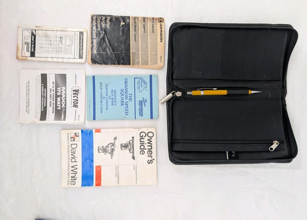 Construction Master IV Calculator w/ Case and zipper case.