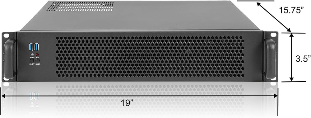 Server Case Microatx/Mini-Itx 2U Rackmount Server Chassis Max 7X3.5 Bay / USB3.0