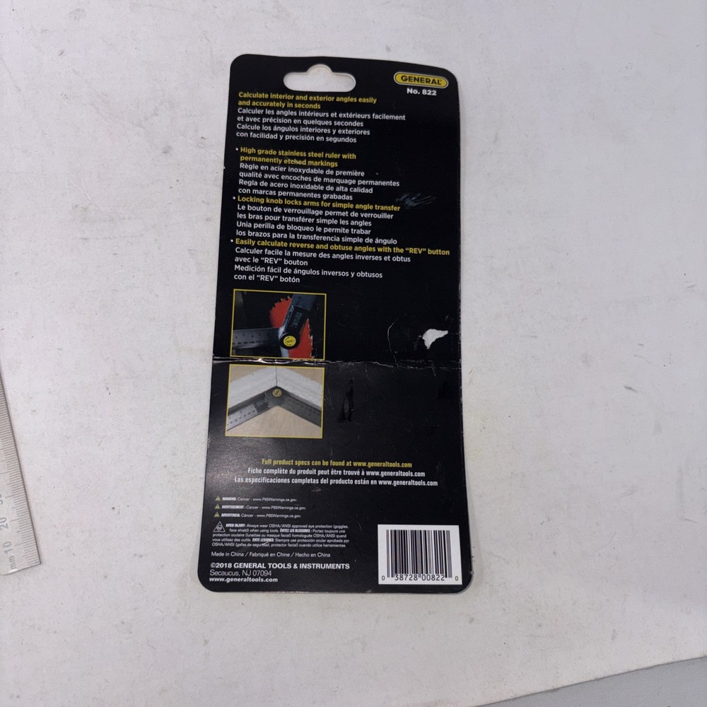 General Tools 822 Digital Angle Finder, 5" Size