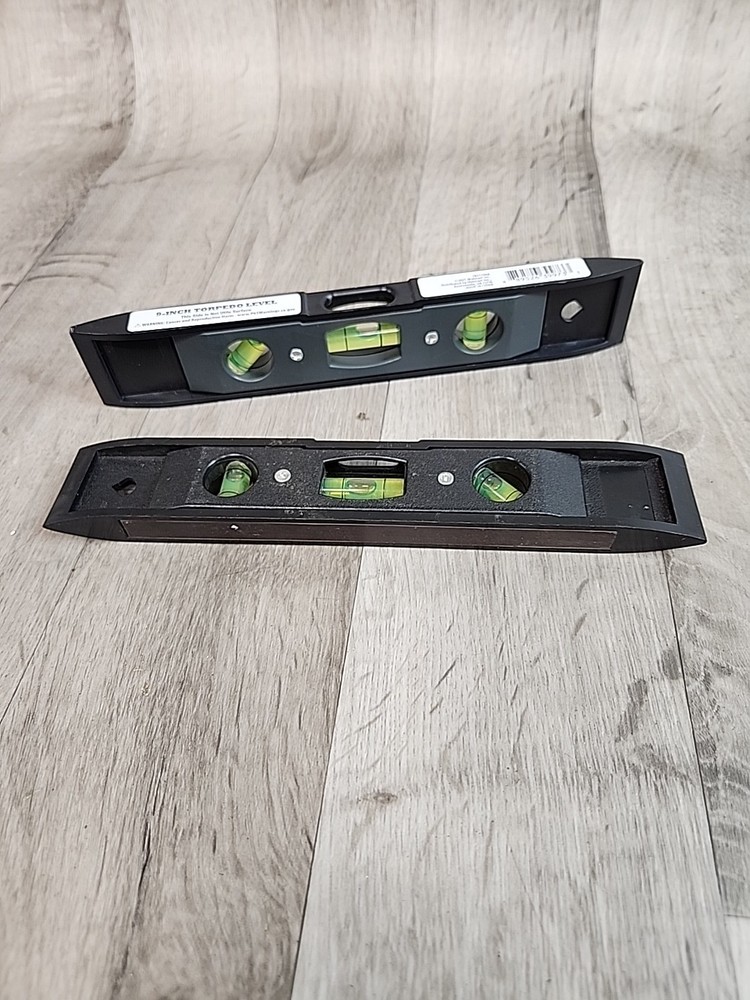 2 Pack Hyper Tough Basic Home Tools 9-inch Magnetic Torpedo Levels