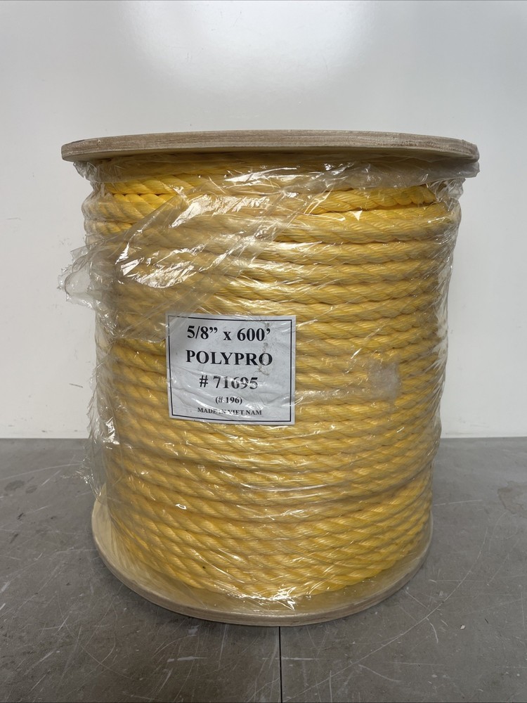 polypro #71695 5/8” x 600’ rope