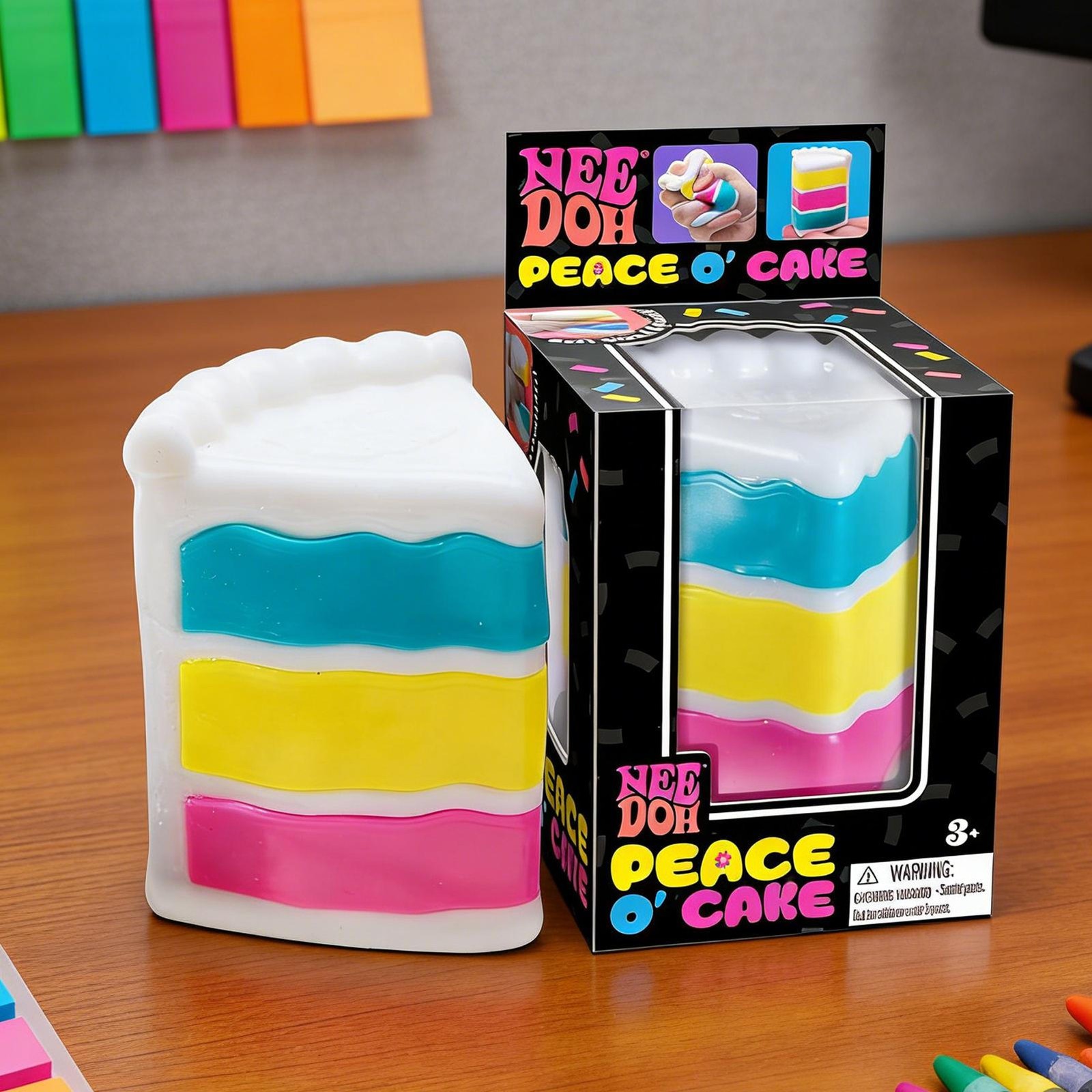 Nee Doh Peace O' Cake Sensory Squeeze Toy Stress Relief Fidget Toy 🎂