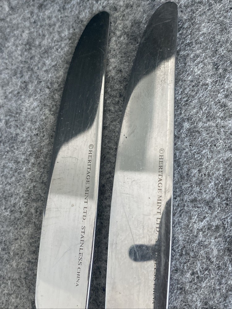 2 pcs Heritage Mint Saffrano Dinner Forks Flatware 18/10 Stainless