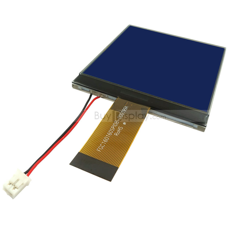 3"Blue 160x160 COG Graphic LCD Module Display,UC1698 Controller w/Tutorial