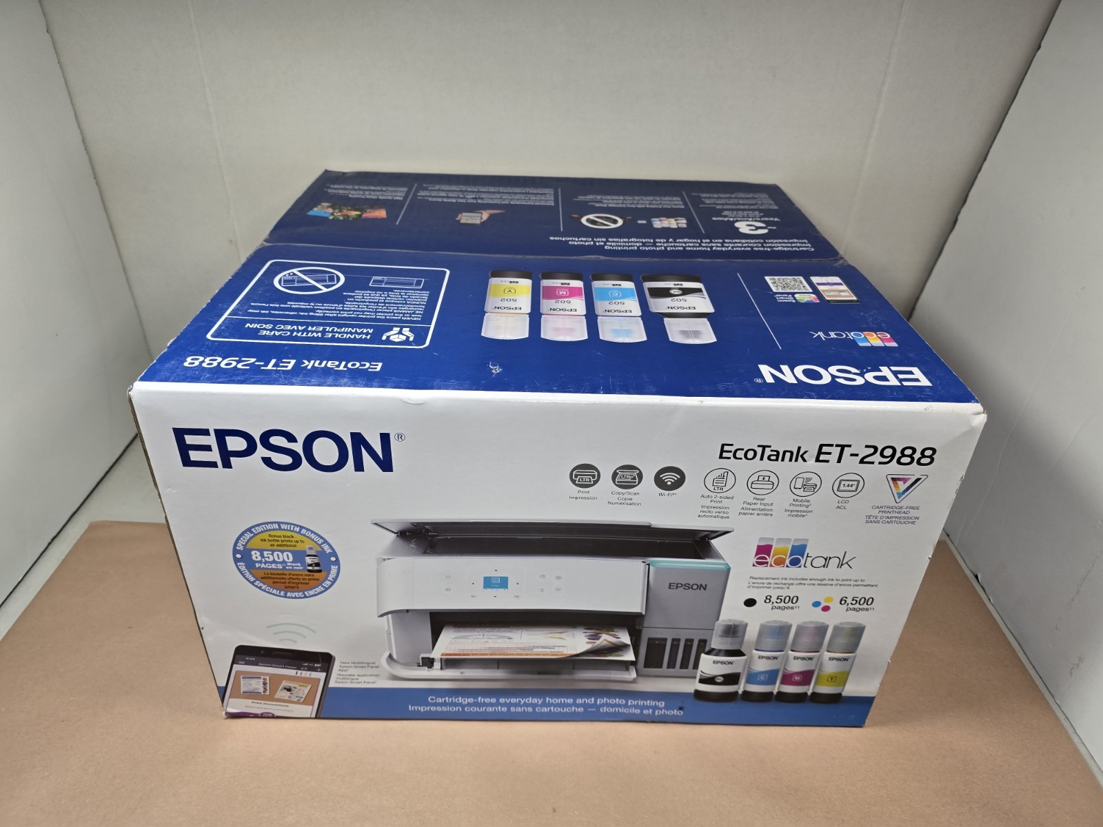 EPSON ECOTANK ET-2988 WIRELESS ALL-IN-ONE COLOR SUPERTANK PRINTER