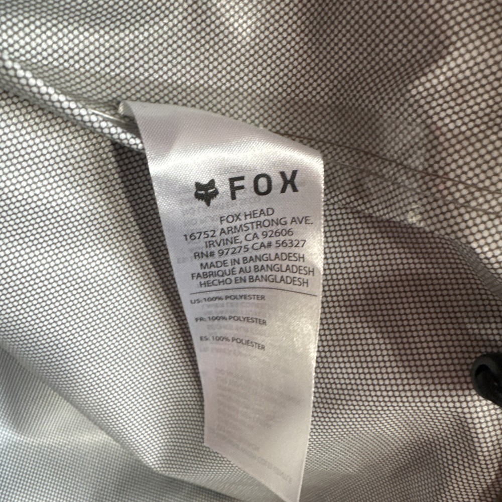 FOX Racing Rain Jacket RANGER Off Road Enduro PACKABLE Into Pocket Ash Medium