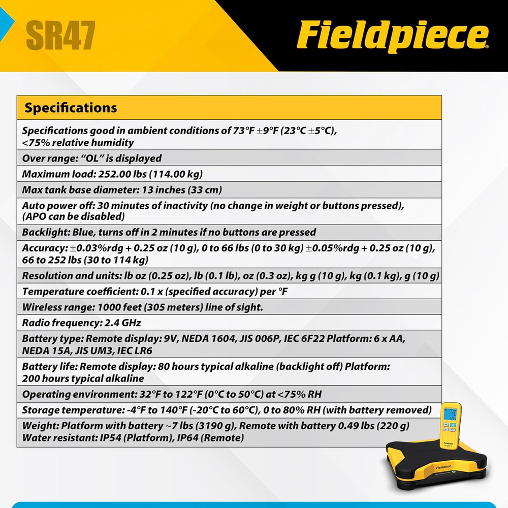 SR47 Wireless Scale with Remote