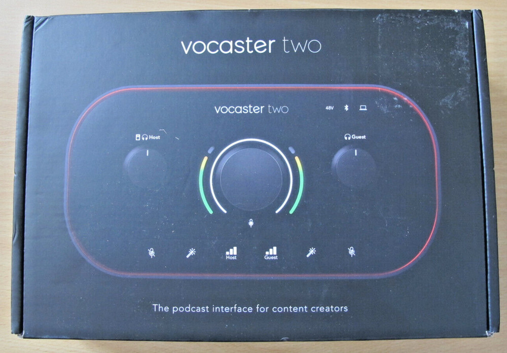 Focusrite Vocaster Two Podcast Interface Solo Content Creators  Open Box