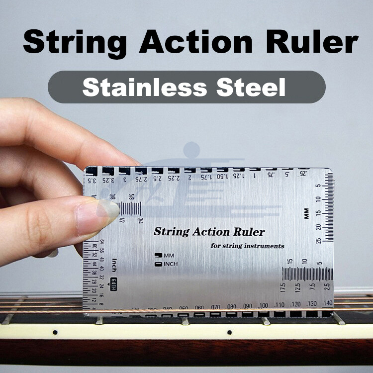 Guitar Understring Radius Gauge Notched Gauge String Action Ruler Feeler Gauge