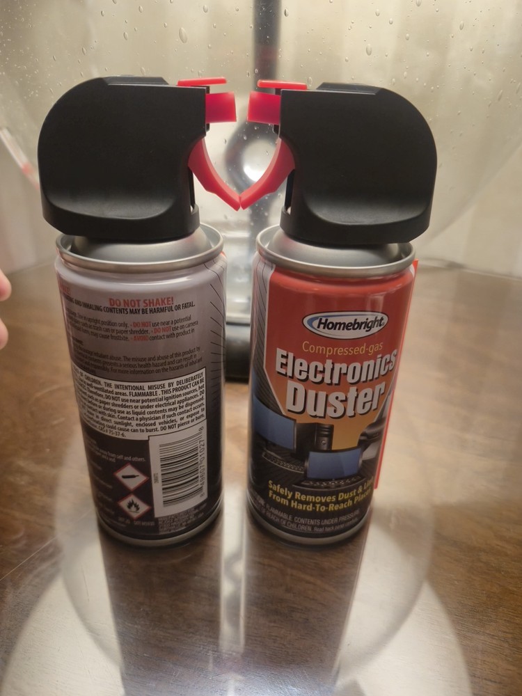 Homebright Electronics Duster Compressed Gas 2 Pack Dust Blower 2 oz Each
