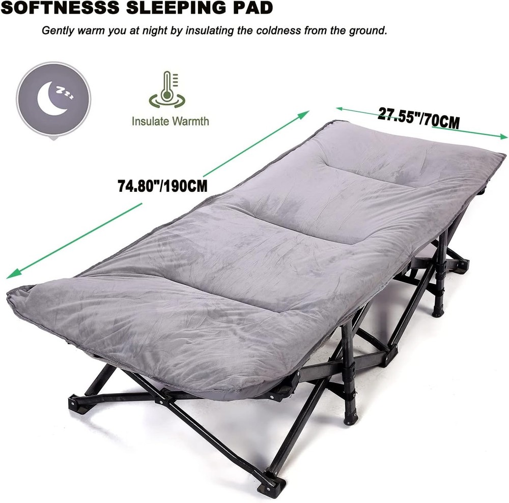 Gehannah Thick Camping Sleeping Pad, Soft Comfortable Microfiber Camping Cot Pad