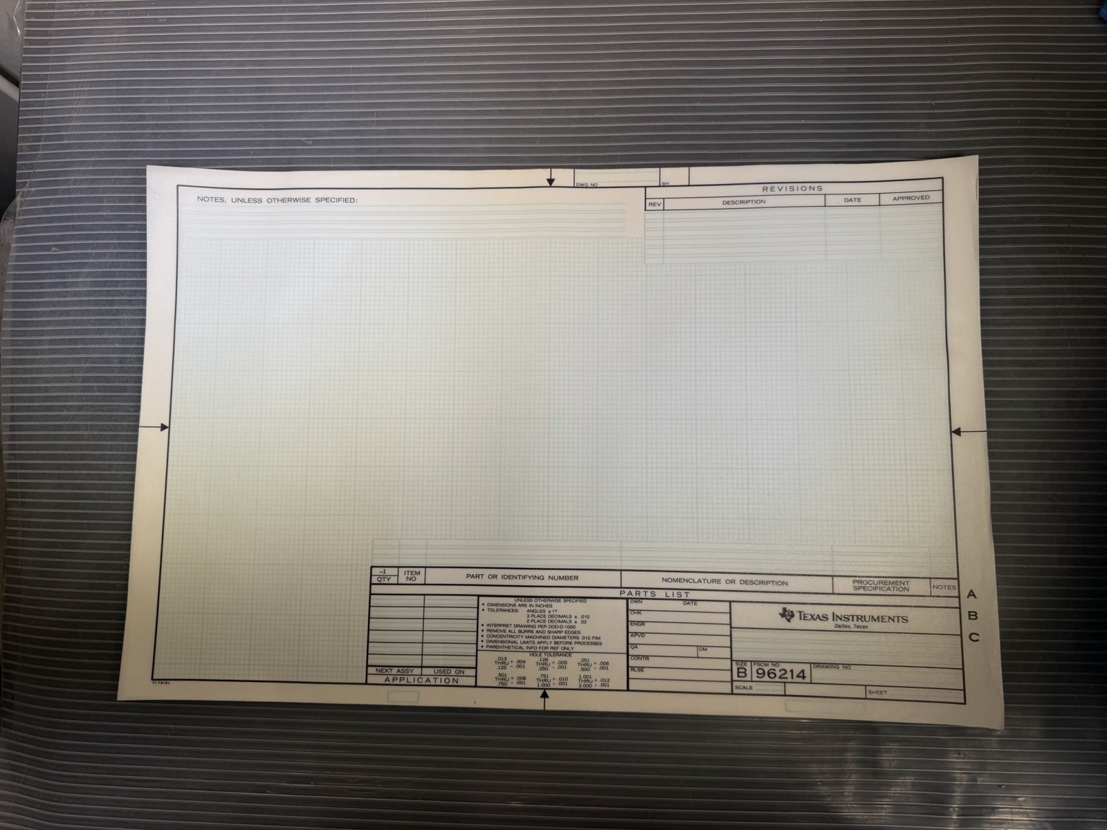 VINTAGE 1960'S TEXAS INSTRUMENTS GRAPH PAPER LOOSE LEAF 20 PAGES TI-7913L
