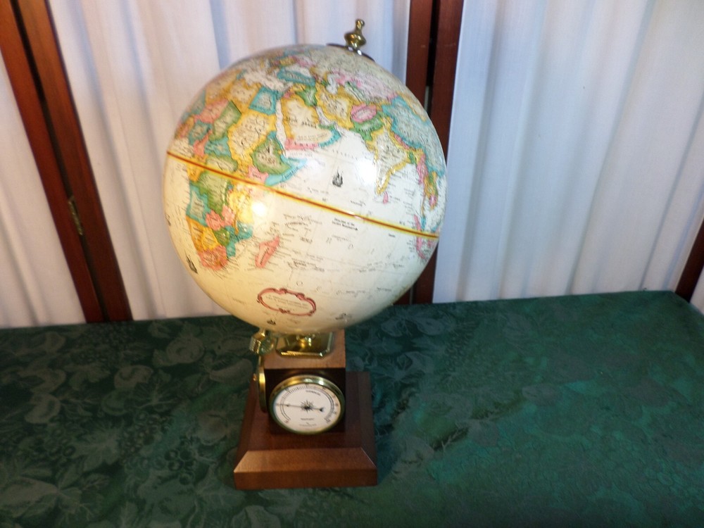 9" Replogle World Classic Series Globe w/Thermometer/Barometer/Hygrometer