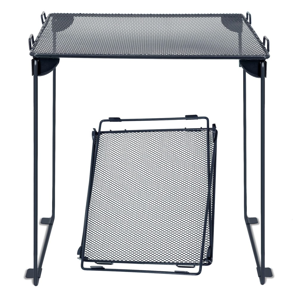 Pack 2, Mesh Locker Shelf, Stackable Extra Tall Locker Organizer, Collapsible...