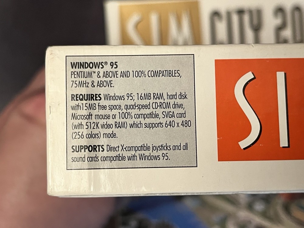 SIM City 2000 And SIM Copter Vintage PC Game ***BOXES ONLY*** WIN 95 Maxis