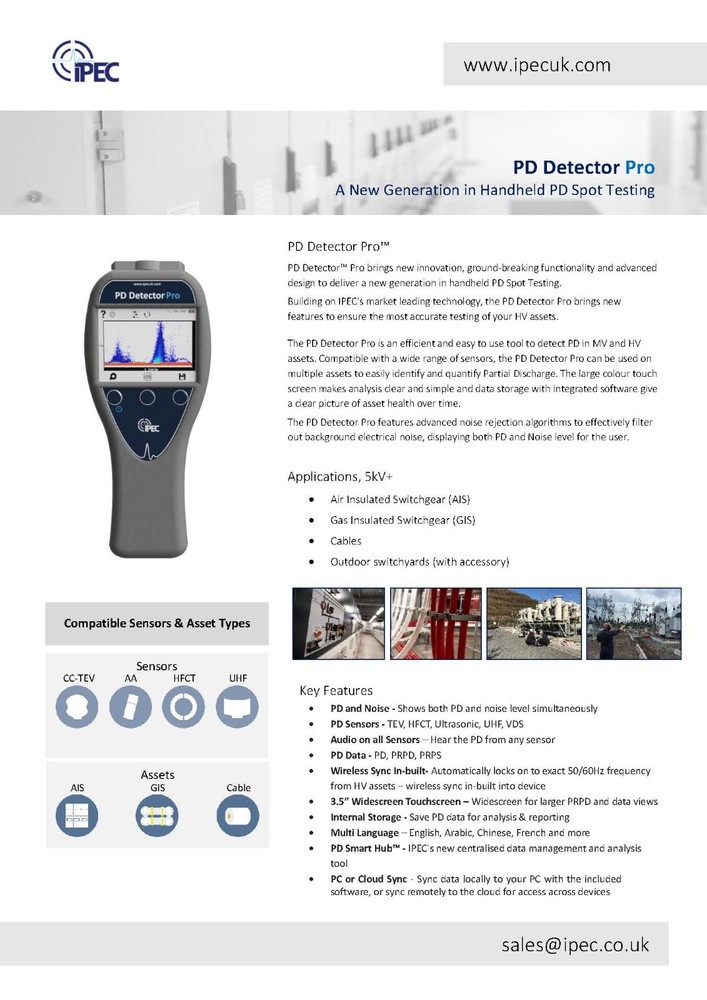 IPEC PD Detector Pro Partial Discharge (PD) Spot Tester