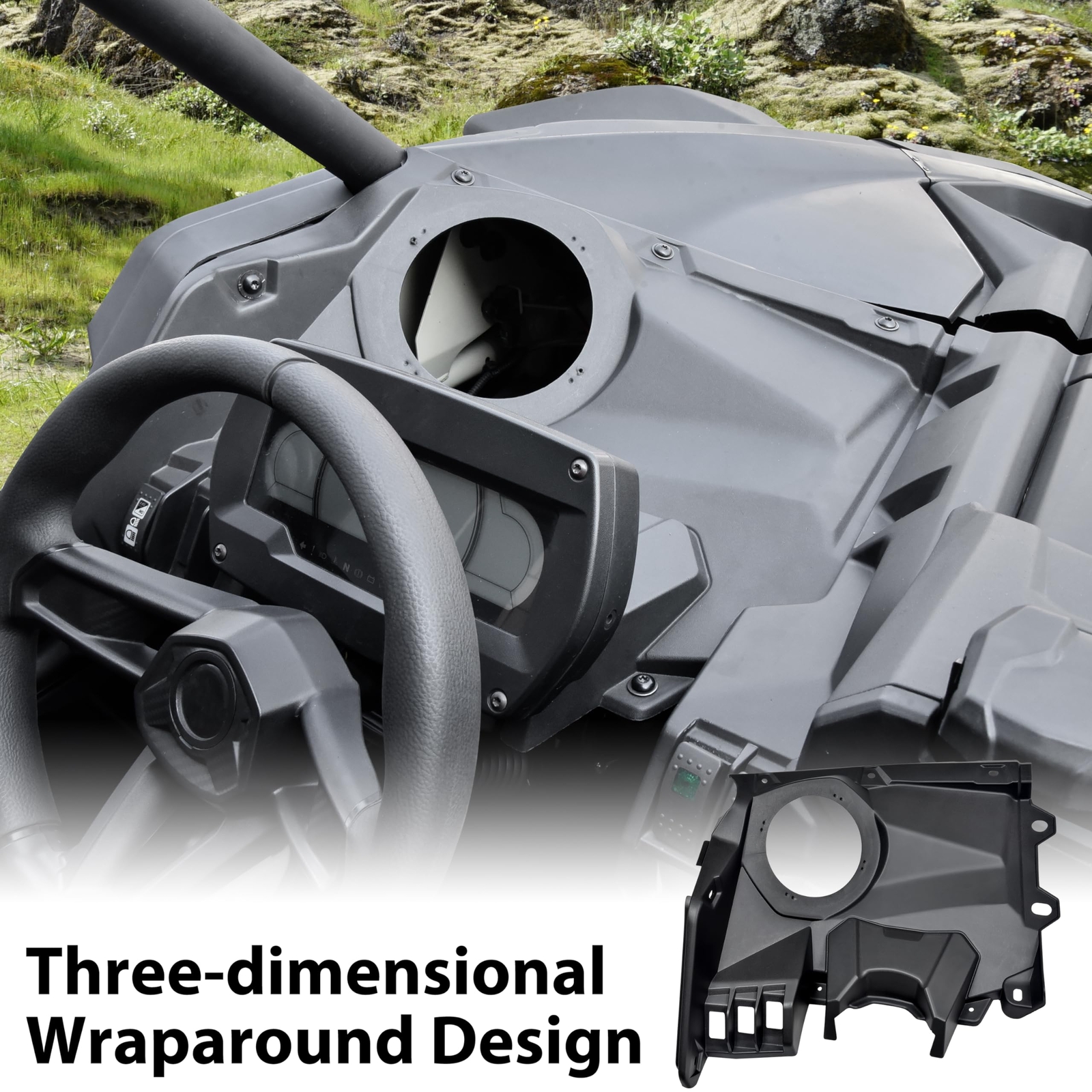 Front Dash Speaker Mount 6.5in Speaker Enclosure Panels for Can Am X3 2017-2024