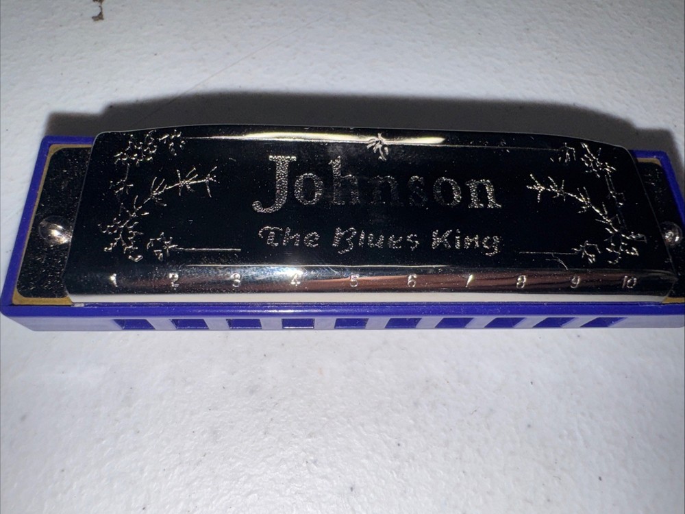 Johnson "The Blues King' harmonica With Case Musical Instruments Key E