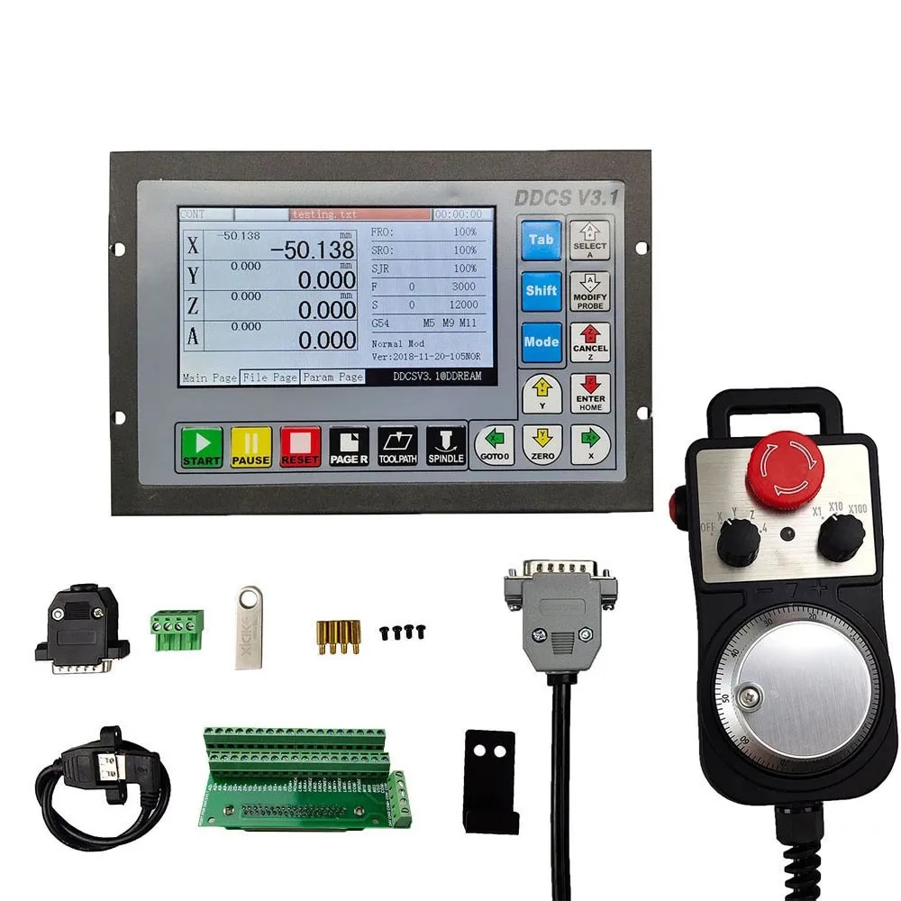 DDCSV3.1 4-Axis MPG Handwheel CNC Offline Controller Engraving Milling Machine