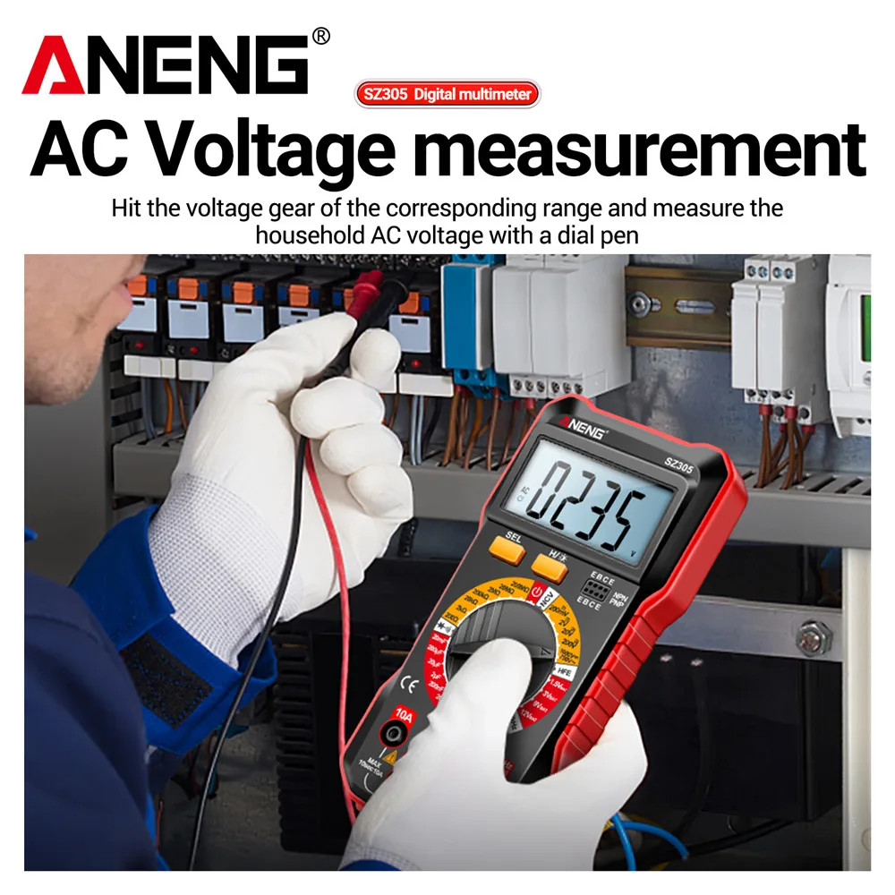 Professional Digital Multimeter Voltage Tester AC DC Ammeter