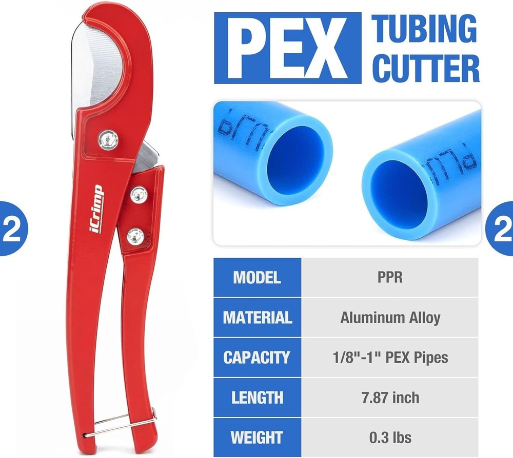Professional PEX Clamp Crimping & Cutting Kit