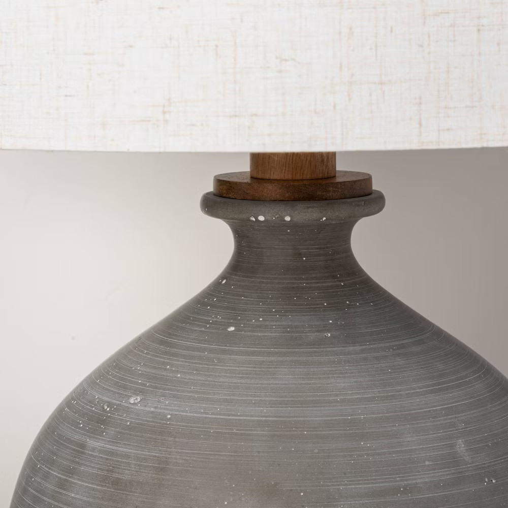 Resin Table Lamp Gray (Includes LED Light Bulb) - Hearth & Hand